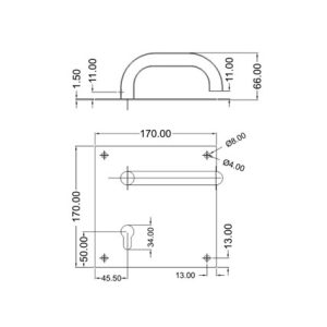 Mortice Handle SS304 DF RH 27