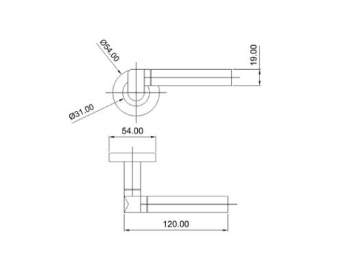 Mortice Handle SS304 DF RH 05