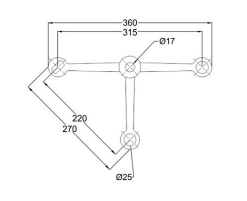 Spider Fittings – SS316 (220mm) DF SF 221