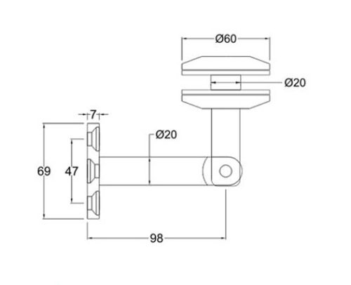 Canopy Fittings SS304/316 DF FC 034