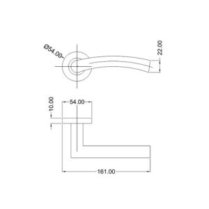 Mortice Handle SS304 DF RH 16