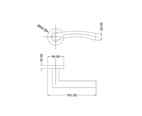 Mortice Handle SS304 DF RH 16