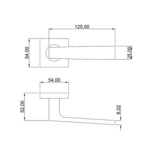 Mortice Handle SS304 DF RH 30
