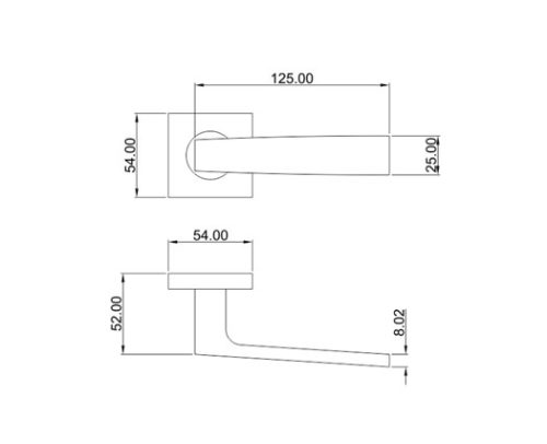 Mortice Handle SS304 DF RH 30
