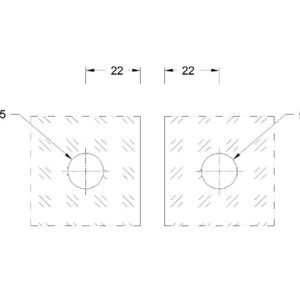 Sheet Metal Glass Connector SS304/SS316 DF SMGC 117