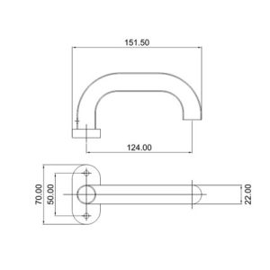 Mortice Handle SS304 DF RH 31
