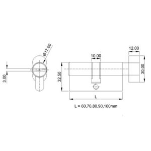 Euro Profiles Cylinder – Brass DF OSK