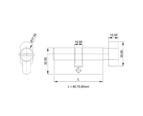 Euro Profiles Cylinder – Brass DF CS