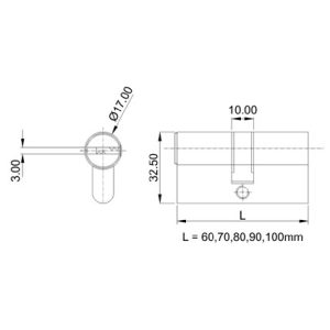 Euro Profiles Cylinder – Brass DF BSK