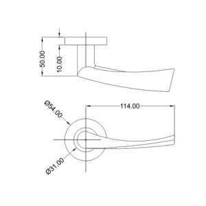 Mortice Handle SS304 DF RH 14