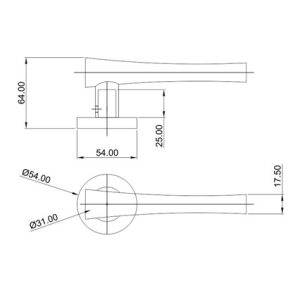 Mortice Handle SS304 DF RH 08