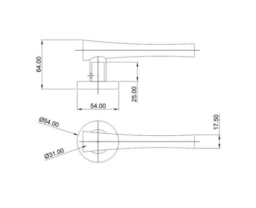 Mortice Handle SS304 DF RH 08