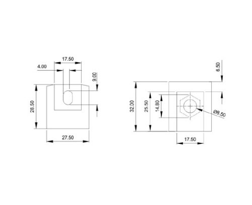 Glass Sliding Fittings DF SGF 017