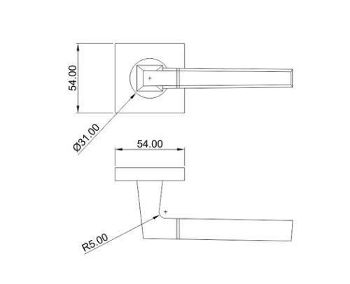 Mortice Handle SS304 DF RH 09