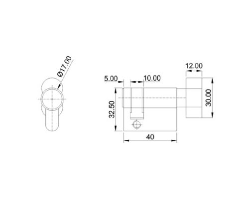 Euro Profiles Cylinder – Brass DF CS DF HCY KNOB