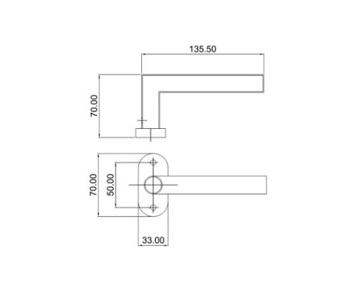 Mortice Handle SS304 DF RH 33