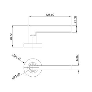 Mortice Handle SS304 DF RH 07