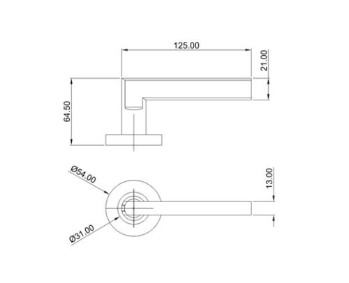 Mortice Handle SS304 DF RH 07