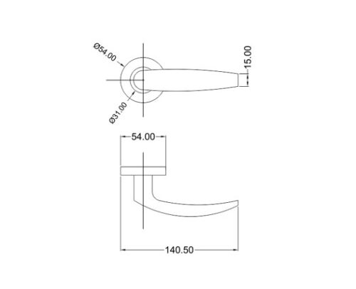 Mortice Handle SS304 DF RH 29