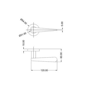 Mortice Handle SS304 DF RH 12