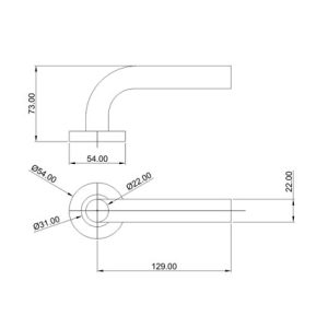 Mortice Handle SS304 DF RH 02