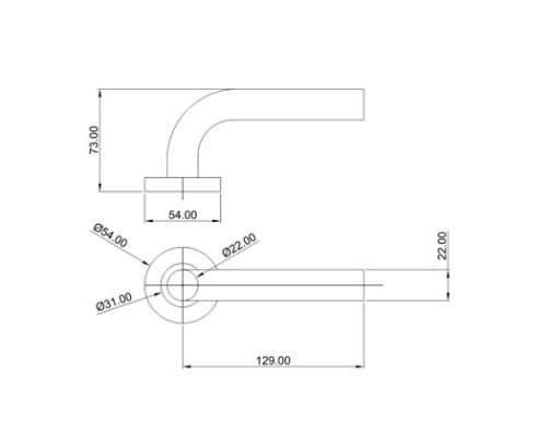 Mortice Handle SS304 DF RH 02