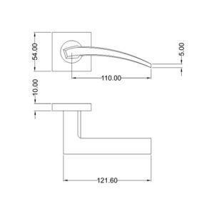 Mortice Handle SS304 DF RH 21
