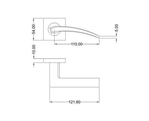 Mortice Handle SS304 DF RH 21