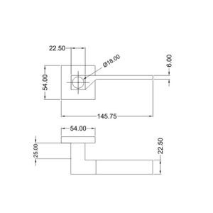 Mortice Handle SS304 DF RH 24
