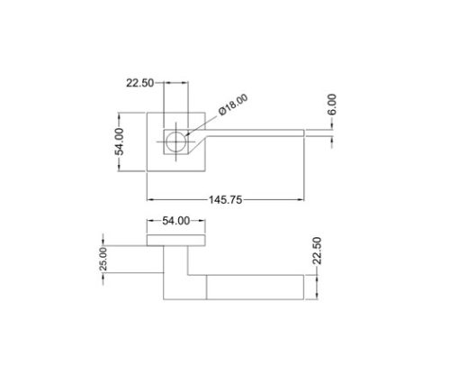 Mortice Handle SS304 DF RH 24
