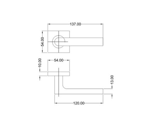 Mortice Handle SS304 DF RH 28