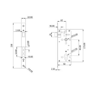 Mortice Lock DF ML 500