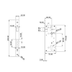 Mortice Lock DF ML 400