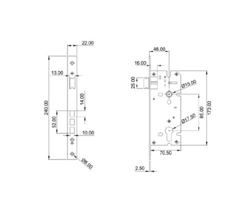 Mortice Lock DF ML 400