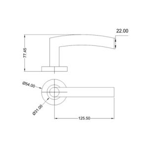 Mortice Handle SS304 DF RH 04